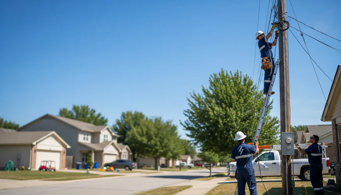 Residential electrician providing installation services in Cedar Hill, TX